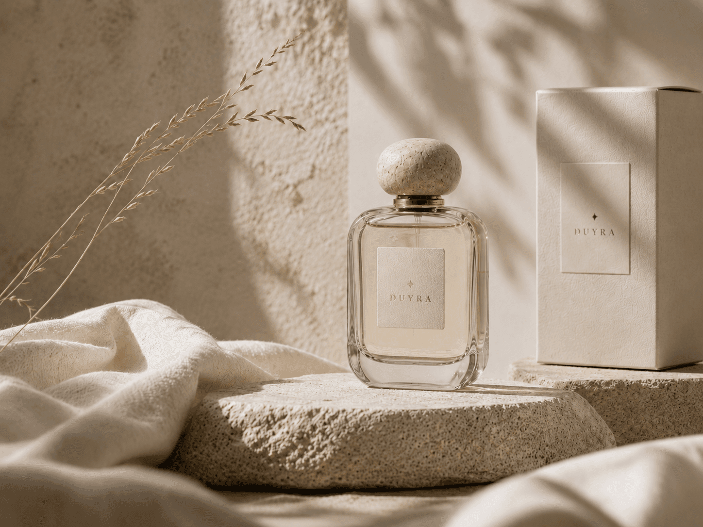 عطر دویرا روی تخته‌سنگ، در نور طبیعی